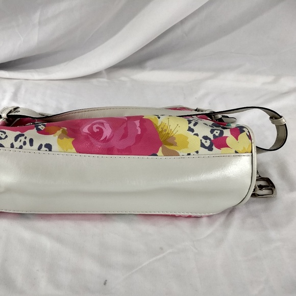 ELLEN TRACY PINK FLORAL BAG PURSE TOTE - Picture 5 of 8